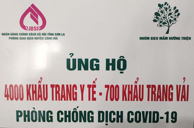 Trung tâm Y tế huyện Sông Mã - Tiếp nhận ủng hộ khẩu trang phòng, chống dịch Covid-19