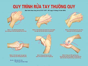 Quy trình rửa tay thường quy