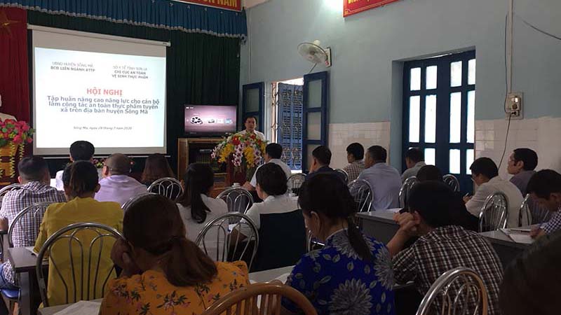 Sông Mã tập huấn nâng cao năng lực cho cán bộ  làm công tác an toàn thực phẩm tuyến xã